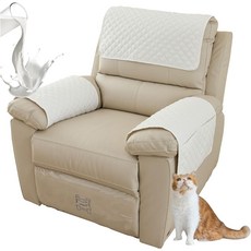 ZGDDPZA 암체어 암 커버 리클라이너 소파 퀼팅 의자 포켓 방수 논슬립 프로텍터 애완견 베이지 1인승 3개, Camel, 1 Seater 3pcs