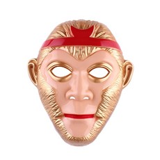 洋洋小品 西遊記面具 孫悟空面具 唐僧面具 猪八戒 沙僧 美猴王面具 萬聖節面具舞會派對造型角色扮演道具表演, 1個, 孫悟空(紅款), 紅款