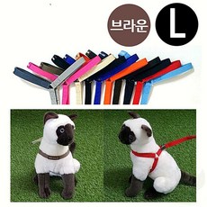 지엠펫 강아지 하네스 스카이워크 Y형 브라운 L 산책 가슴줄 1개입