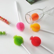 젖병솔 실리콘 꽃 병솔, 레드