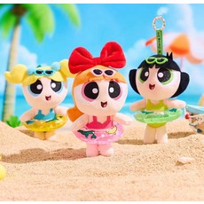飛天小女警 Powerpuff Girls 泳圈造型玩偶 可愛柔軟娃娃, 夏日款一套, 1個