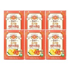[레자몽/6박스] 홀베리 유기농 레몬자몽즙 6박스 (총 84포), 20g, 84개