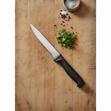 STC 검지 받침 손잡이 과도 주방용 과일칼 21.5cm 스테인리스 소형 식도, 1개, 블랙