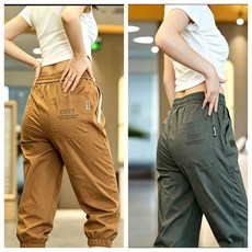 1+1 남성 팬츠 루즈핏 여름 경량 밴딩 포켓장식 데일리팬츠
