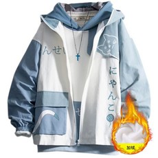 일본 고양이 후드 공용 티 오버 핏 맨투맨 남녀, G. 4XL
