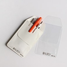 간호사 널스포켓 간호주머니 필수품 주머니, 반투명+반화이트, 1개