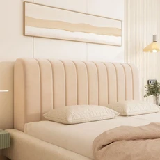 고급스럽고 부드러운 두꺼운 벨벳 침대 헤드 커버 헤드보드 커버 올인클루시브 단색 침대 옆 침대 등받이, 07 W160 x H70cm, 10 B-COLOR 9