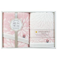 쇼와니시카와이마바리 수건 선물 페이스 타올 2장 JAPAN MEIFU 화의 수건 F/T2장 핑크