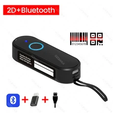 2D 미니 블루투스 바코드 스캐너 USB 유선 2.4G QR PDF417 EAN13 데이터 매트릭스 CMOS 이미지 리더, 01 1D add 2D Scanner