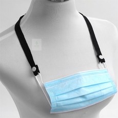 제이앤디디자인 똑딱이 마스크 스트랩(블랙) 어린이마스크스트랩