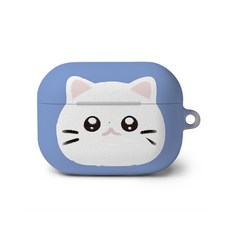 로랜텍 블루투스 무선 이어폰 케이스, 에어팟 프로, 똘망흰냥이, 1개