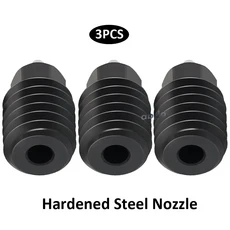 3D 프린터 노즐 0.2/0.4/0.6/0.8mm 경화 강철 P1P 대나무 용 Bambu lab X1 3d, 01 3PCHardened Steel, 02 0.4mm