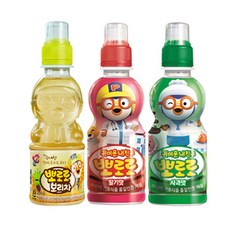 팔도 뽀로로 음료 24펫 (보리차 딸기 밀크 사과) 4가지맛 혼합구성, 1세트, (보리차+딸기+사과), 220ml