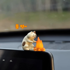 차량용 대쉬보드 악세사리 귀여운 고양이 장식품, 1세트, 단일