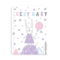 雪倫小舖 嬰兒隔尿墊 牛奶絲防水可洗新生寶寶防尿墊兒童床墊, 粉紫小兔, 1個