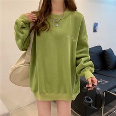 베르슈어 오버핏 레터링 소프트 기모 맨투맨