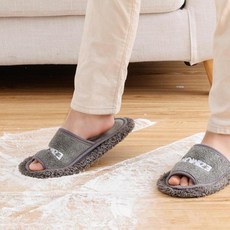 탈부착 걸레 슬리퍼 거실화 청소용 슬리퍼걸레 극세사 판촉, 색상, 1개