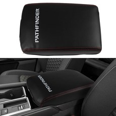 200878 LEXLEY 센터 콘솔 패드 팔걸이 박스 커버 방수 긁힘 방지 가죽 보호 닛산 2022 2023 2024 2025 2026 패스파인더-레드 스티치, 레드 스티치