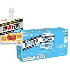 볼판매 메이지 즉공건강젤리 아미노산&로얄젤리 당류0 영양드링크맛 180g×6개 아미노산 1500mg 구연산 1000mg 로열젤리 함유 20kcal, 6개, 180g