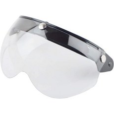 WANCAR 유니버설 모터사이클 레트로 파일럿 스타일 표준 3 스냅 버튼 바이저 플립 업 다운 오픈 페이스 헬멧 윈드 쉴드 클리어, Clear, Standard, 1개