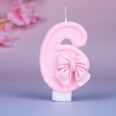 솜사탕 왕리본 럭셔리 숫자초 웨딩 백일 돌잔치 결혼기념일 환갑 특별한 생일 100일 넘버, 1개, 100g, 6번