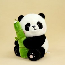 팬더 인형 동물 봉제 인형 동행 인형 동물 피규어 생일 선물, 1개, 대나무, 35cm 1개, 대나무, 35cm