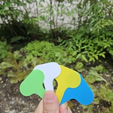 T자 꽂이형 플라스틱 팻말 화분이름표 네임택 가든픽, 화이트, 1개