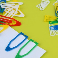 JaaB 플라스틱 칼라 클립 카드영수증용지, 대