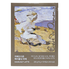 암웨이 까페드다몬 헤이즐넛 라떼 15개 커피 믹스, 19g, 15개입, 1개