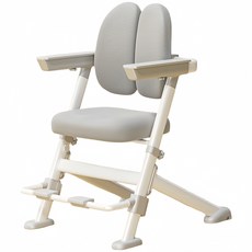 兒童椅 兒童學習椅 書桌椅 升降椅，人體工學設計，升降調節，安全穩固, 1件, 機械椅 灰色