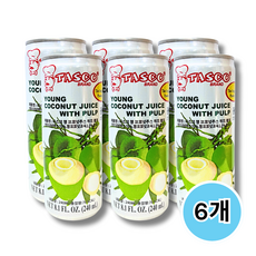 타스코 YOUNG COCONUT JUICE WITH PULP, 240ml, 6개