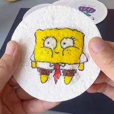 퍼플지니 부풀어 오르는 종이 매직 캔버스 페이퍼 미술놀이 세트