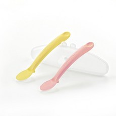 글라스락 베이비 온도감지 듀얼 실리콘 스푼 2조 세트, 1개
