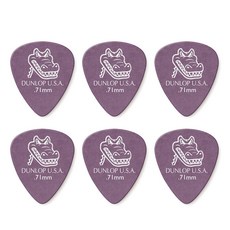 지엠뮤직_세트(6) 던롭피크417R.71 Gator Grip 0.71mm 게이터그립 스탠다드 Dunlop PICK (No.80세트), 단품, 1개