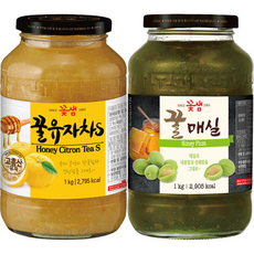 꽃샘 유자차 +매실차, 1kg