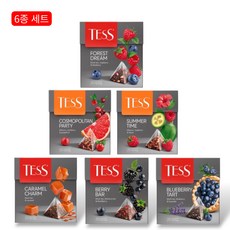 "TESS" 테스 홍차 삼각티백 컬렉션 세트, 6개, 20개입, 1.8mg