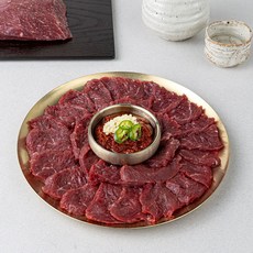 한우뭉티기 육회용 우둔살 당일도축 국내산 냉장 산지직송 소스포함, 250g, 1개
