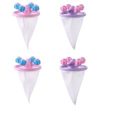 [대욱] 세탁기 필터망 보풀 제거기 세탁기 필터 보풀 제거기 부유물 필터망 가방 보풀 제거 청소 세탁볼, 핑크*2+보라색*2, 1세트