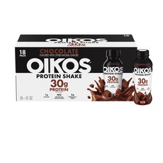 Oikos 오이코스 30g 초콜릿 프로틴 쉐이크, 18개, 355ml