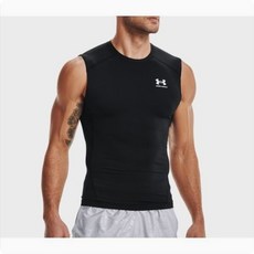 언더아머 남성 HeatGear 슬리브리스 컴프레션 기능성 원단 헬스 이너티 나시 슬리브리스 1361522-001_NC대전유성점