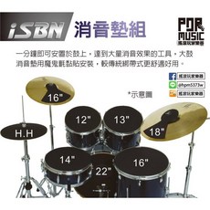 搖滾玩家樂器 匠 C-MP8SET-22 爵士鼓8片式消音墊組，有效降低噪音，享受靜音演奏樂趣, 1個, B套組加購一片18~20吋鈸墊