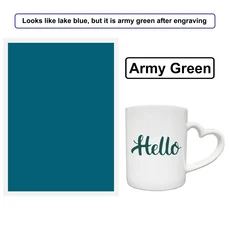 CO2 섬유 반도체 UV 레이저 마킹 조각 기계 재료 세라믹 돌과 호환되는 12 가지 색상 종이, 12 Army Green