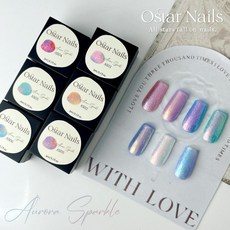 Ostar Nails 心緹 極光煙火罐裝膠 絢麗煙火 珠光質感好塗刷 燦爛煙火 煙火膠 美甲膠 指甲膠 1套6色, 1個, 一套6色_任選請備註色號(數量下單6)