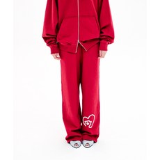 유희 YOUHEE GRAPHIC JOGGER PANTS RED 244201