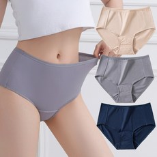 3매 캐리루시 4중철벽방어 티 안 나는 순면 빅사이즈 하이웨스트 요실금 팬티