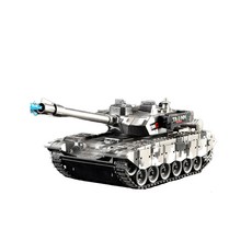 TAONIK遙控坦克玩具，多種操控模式，350°旋轉炮塔，履帶設計，一鍵演示，後座力體驗，2.4GHz對戰, 1個, 銀色13通99式坦克【手機+遙控】二組鋰電池+水彈