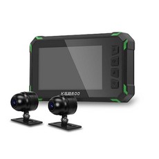 DOD KSB600 PRO 雙鏡頭1080P摩托車行車記錄器，3吋螢幕，WDR寬動態，TS碼流，支援128GB, 黑色