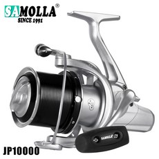 【釣友俱樂部】遠投大紡車輪 三代 密集排線 超遠投設計 緩降齒導桿結構 漁輪捲線器 釣魚輪, JP10000銀黑色大遠投(密排 緩降)