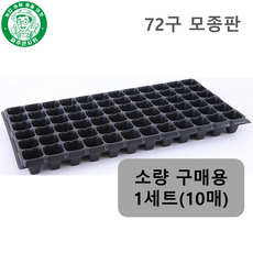 파주큰사위 튼튼한 72구 모종 트레이 파종 삽목 72공, 검정, 10개