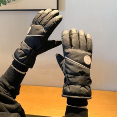 冬天滑雪手套女加絨加厚時尚保暖手套戶外騎行防寒防風可觸屏手套